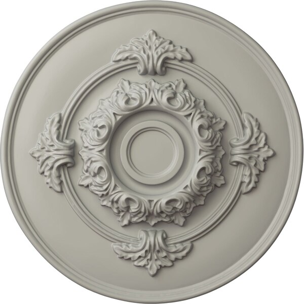 Ekena Millwork Monique Ceiling Medallion (Fits Canopies up to 3 3/4"), Hand-Painted Pot of Cream, 13 3/4"OD x 1"P CM13MOPCF - main